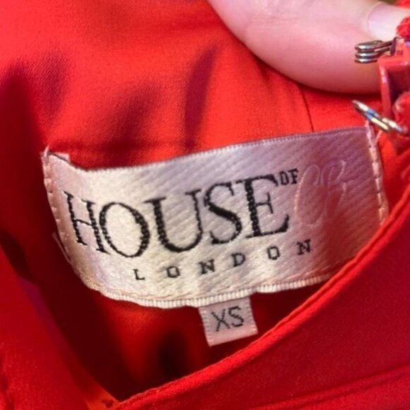 House of CB London XS Red Corset Mini Dress Boned Bodycon Celebrity Fashion - Picture 8 of 10